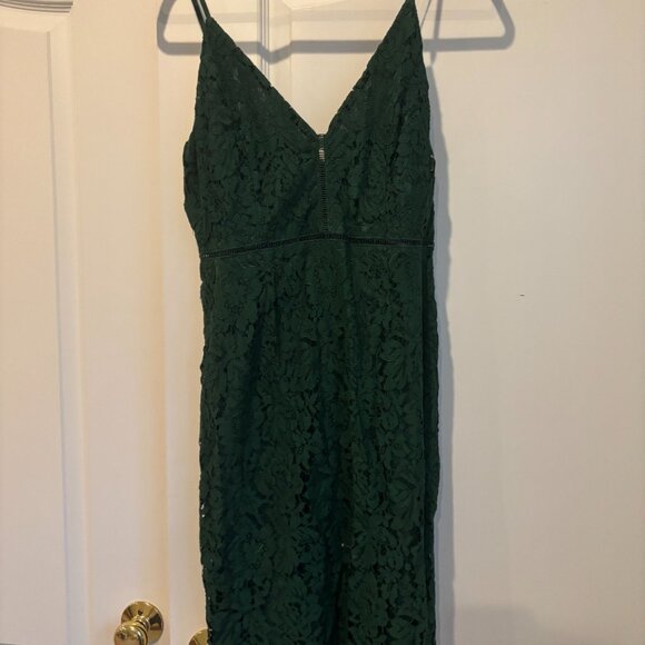 ASTR the label Green Lace Midi Dress Large - Picture 6 of 8